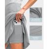 G Gradual Skorts Skirts for Women with 5 Pockets 20″ Knee Length Golf Skirt Modest Long Tennis Athletic Skirts for Women(Gull Grey)
