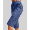 G Gradual Women’s 15” Long Shorts Below The Knee Hiking Cargo Capris Stretch Quick Dry Bermuda Shorts for Women with Pockets(Blue)