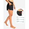 G Gradual Women’s 3″ High Waisted Swim Board Shorts with Pockets Quick Dry Swimsuit Bottoms Bathing Suit for Women with Liner(Black)