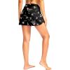G Gradual Women’s 3″ High Waisted Swim Board Shorts with Pockets Quick Dry Swimsuit Bottoms Bathing Suit for Women with Liner(Black Floral)