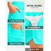 G Gradual Women’s 3″ High Waisted Swim Board Shorts with Pockets Quick Dry Swimsuit Bottoms Bathing Suit for Women with Liner(Cyan)