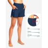 G Gradual Women’s 3″ High Waisted Swim Board Shorts with Pockets Quick Dry Swimsuit Bottoms Bathing Suit for Women with Liner(Dark Blue)