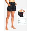 G Gradual Women’s 3″ High Waisted Swim Board Shorts with Pockets Quick Dry Swimsuit Bottoms Bathing Suit for Women with Liner(Grey Camo)