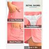 G Gradual Women’s 3″ High Waisted Swim Board Shorts with Pockets Quick Dry Swimsuit Bottoms Bathing Suit for Women with Liner(Hyper Pink)