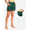 G Gradual Women’s 3″ High Waisted Swim Board Shorts with Pockets Quick Dry Swimsuit Bottoms Bathing Suit for Women with Liner(Leaf)