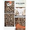 G Gradual Women’s 3″ High Waisted Swim Board Shorts with Pockets Quick Dry Swimsuit Bottoms Bathing Suit for Women with Liner(Leopard)