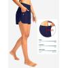 G Gradual Women’s 3″ High Waisted Swim Board Shorts with Pockets Quick Dry Swimsuit Bottoms Bathing Suit for Women with Liner(Navy)