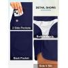 G Gradual Women’s 3″ High Waisted Swim Board Shorts with Pockets Quick Dry Swimsuit Bottoms Bathing Suit for Women with Liner(Navy)