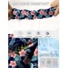 G Gradual Women’s 3″ High Waisted Swim Board Shorts with Pockets Quick Dry Swimsuit Bottoms Bathing Suit for Women with Liner(Navy Flower)