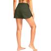 G Gradual Women’s 3″ High Waisted Swim Board Shorts with Pockets Quick Dry Swimsuit Bottoms Bathing Suit for Women with Liner(Olive)