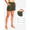 G Gradual Women’s 3″ High Waisted Swim Board Shorts with Pockets Quick Dry Swimsuit Bottoms Bathing Suit for Women with Liner(Olive)
