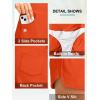 G Gradual Women’s 3″ High Waisted Swim Board Shorts with Pockets Quick Dry Swimsuit Bottoms Bathing Suit for Women with Liner(Orange)