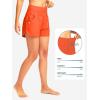 G Gradual Women’s 3″ High Waisted Swim Board Shorts with Pockets Quick Dry Swimsuit Bottoms Bathing Suit for Women with Liner(Orange)