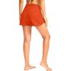 G Gradual Women’s 3″ High Waisted Swim Board Shorts with Pockets Quick Dry Swimsuit Bottoms Bathing Suit for Women with Liner(Orange)