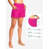 G Gradual Women’s 3″ High Waisted Swim Board Shorts with Pockets Quick Dry Swimsuit Bottoms Bathing Suit for Women with Liner(Rosy)