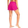 G Gradual Women’s 3″ High Waisted Swim Board Shorts with Pockets Quick Dry Swimsuit Bottoms Bathing Suit for Women with Liner(Rosy)