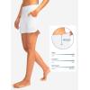 G Gradual Women’s 3″ High Waisted Swim Board Shorts with Pockets Quick Dry Swimsuit Bottoms Bathing Suit for Women with Liner(White)