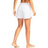 G Gradual Women’s 3″ High Waisted Swim Board Shorts with Pockets Quick Dry Swimsuit Bottoms Bathing Suit for Women with Liner(White)