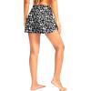 G Gradual Women’s 3″ High Waisted Swim Board Shorts with Pockets Quick Dry Swimsuit Bottoms Bathing Suit for Women with Liner(White Flower)