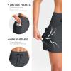 G Gradual Women’s 4″ High Waisted Swim Board Shorts with Pockets Quick Dry Swimming Swimsuit Bathing Suit Bottoms for Women(Dark Grey)