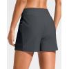 G Gradual Women’s 4″ High Waisted Swim Board Shorts with Pockets Quick Dry Swimming Swimsuit Bathing Suit Bottoms for Women(Dark Grey)