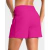 G Gradual Women’s 4″ High Waisted Swim Board Shorts with Pockets Quick Dry Swimming Swimsuit Bathing Suit Bottoms for Women(Hot Pink)