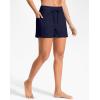 G Gradual Women’s 4″ High Waisted Swim Board Shorts with Pockets Quick Dry Swimming Swimsuit Bathing Suit Bottoms for Women(Navy)