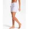 G Gradual Women’s 4″ High Waisted Swim Board Shorts with Pockets Quick Dry Swimming Swimsuit Bathing Suit Bottoms for Women(White)