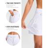 G Gradual Women’s 4″ High Waisted Swim Board Shorts with Pockets Quick Dry Swimming Swimsuit Bathing Suit Bottoms for Women(White)