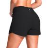 G Gradual Women’s 4″ Swim Board Shorts High Waisted Tummy Control Swimsuit Bathing Suit Bottoms for Women with Liner Pocket(Black)