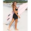 G Gradual Women’s 4″ Swim Board Shorts High Waisted Tummy Control Swimsuit Bathing Suit Bottoms for Women with Liner Pocket(Black)