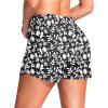 G Gradual Women’s 4″ Swim Board Shorts High Waisted Tummy Control Swimsuit Bathing Suit Bottoms for Women with Liner Pocket(Black Floral)