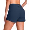 G Gradual Women’s 4″ Swim Board Shorts High Waisted Tummy Control Swimsuit Bathing Suit Bottoms for Women with Liner Pocket(Dark Blue)
