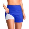 G Gradual Women’s 4″ Swim Board Shorts High Waisted Tummy Control Swimsuit Bathing Suit Bottoms for Women with Liner Pocket(Dazzling Blue)