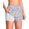 G Gradual Women’s 4″ Swim Board Shorts High Waisted Tummy Control Swimsuit Bathing Suit Bottoms for Women with Liner Pocket(E Boho Flower)