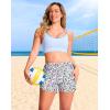 G Gradual Women’s 4″ Swim Board Shorts High Waisted Tummy Control Swimsuit Bathing Suit Bottoms for Women with Liner Pocket(E Boho Flower)