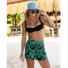 G Gradual Women’s 4″ Swim Board Shorts High Waisted Tummy Control Swimsuit Bathing Suit Bottoms for Women with Liner Pocket(Leaf)