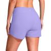 G Gradual Women’s 4″ Swim Board Shorts High Waisted Tummy Control Swimsuit Bathing Suit Bottoms for Women with Liner Pocket(Light Purple)