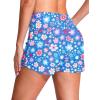 G Gradual Women’s 4″ Swim Board Shorts High Waisted Tummy Control Swimsuit Bathing Suit Bottoms for Women with Liner Pocket(Navy Flower)