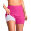 G Gradual Women’s 4″ Swim Board Shorts High Waisted Tummy Control Swimsuit Bathing Suit Bottoms for Women with Liner Pocket(Rosy)