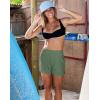 G Gradual Women’s 4″ Swim Board Shorts High Waisted Tummy Control Swimsuit Bathing Suit Bottoms for Women with Liner Pocket(Sage)