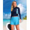 G Gradual Women’s 4″ Swim Board Shorts High Waisted Tummy Control Swimsuit Bathing Suit Bottoms for Women with Liner Pocket(Sky Blue)