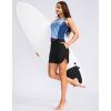 G Gradual Women’s 5″ High Waisted Swim Board Shorts Quick Dry UPF 50+ Swimming Beach Shorts for Women with Liner Pockets(Black)