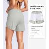 G Gradual Women’s 5″ High Waisted Swim Board Shorts Quick Dry UPF 50+ Swimming Beach Shorts for Women with Liner Pockets(Bright Grey)