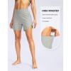 G Gradual Women’s 5″ High Waisted Swim Board Shorts Quick Dry UPF 50+ Swimming Beach Shorts for Women with Liner Pockets(Bright Grey)