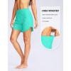 G Gradual Women’s 5″ High Waisted Swim Board Shorts Quick Dry UPF 50+ Swimming Beach Shorts for Women with Liner Pockets(Cyan)