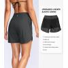 G Gradual Women’s 5″ High Waisted Swim Board Shorts Quick Dry UPF 50+ Swimming Beach Shorts for Women with Liner Pockets(Dark Grey)