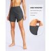 G Gradual Women’s 5″ High Waisted Swim Board Shorts Quick Dry UPF 50+ Swimming Beach Shorts for Women with Liner Pockets(Dark Grey)