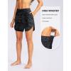 G Gradual Women’s 5″ High Waisted Swim Board Shorts Quick Dry UPF 50+ Swimming Beach Shorts for Women with Liner Pockets(Grey Camo)
