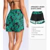 G Gradual Women’s 5″ High Waisted Swim Board Shorts Quick Dry UPF 50+ Swimming Beach Shorts for Women with Liner Pockets(Leaf)